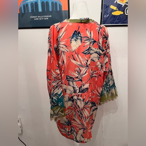 Johnny Was Kygo Marianne Silk Tunic Multicolor Medium - Picture 5 of 6